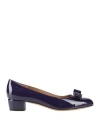 Ferragamo Woman Pumps Dark Purple Size 7 Soft Leather
