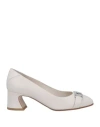 Ferragamo Woman Pumps Ivory Size 6.5 Calfskin In White