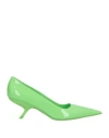 Ferragamo Woman Pumps Light Green Size 7.5 Calfskin In Green