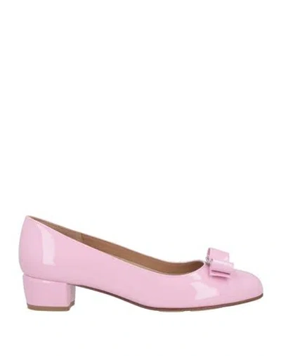 Ferragamo Woman Pumps Light Pink Size 7.5 Soft Leather