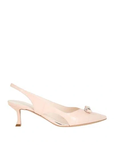 Ferragamo Woman Pumps Light Pink Size 8.5 Calfskin