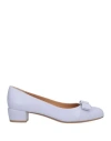 Ferragamo Woman Pumps Lilac Size 6.5 Lambskin In Purple
