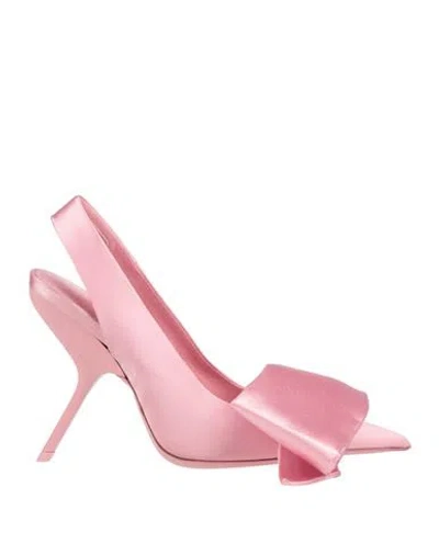 Ferragamo Woman Pumps Pink Size 8 Textile Fibers