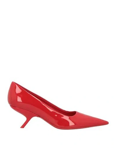 Ferragamo Woman Pumps Red Size 8 Calfskin