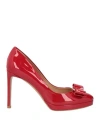 Ferragamo Woman Pumps Red Size 8 Leather In Red