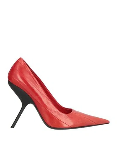 Ferragamo Woman Pumps Red Size 8 Leather