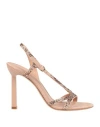 Ferragamo Gancini 105mm Crystal-embellished Sandals In Beige