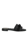 Ferragamo Woman Sandals Black Size 10 Lambskin In Black