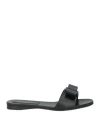 Ferragamo Woman Sandals Black Size 6 Calfskin In Black