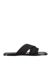 Ferragamo Woman Sandals Black Size 6 Textile Fibers