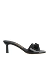Ferragamo Glo 55 Womens Patent Embellished Heels In Black
