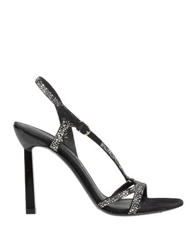 Ferragamo Woman Sandals Black Size 7.5 Goat Skin
