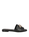 Ferragamo Woman Sandals Black Size 8 Lambskin
