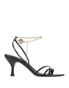 Ferragamo Denise 70 Patent Leather Sandals In Black