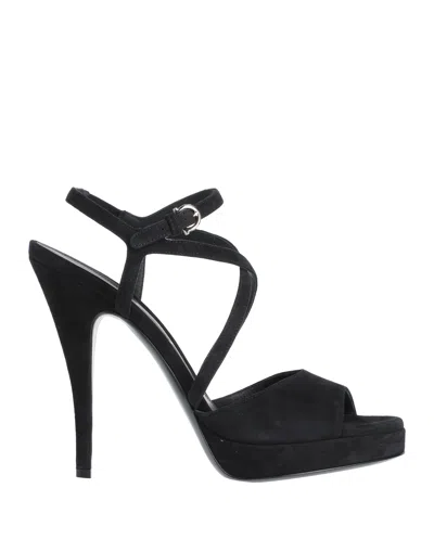 Ferragamo Sandals In Black
