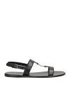 Ferragamo Capri Nappa Leather Flat Sandals With Vara Bow In Black
