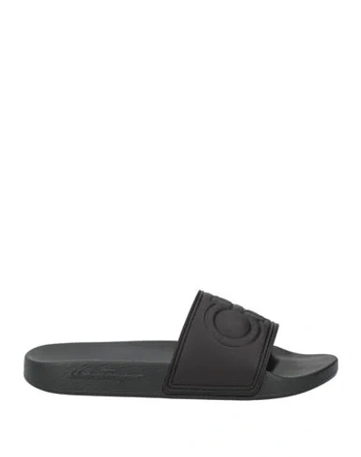 Ferragamo Woman Sandals Black Size 8 Leather