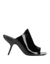 Ferragamo Era Peep Toe Slide Sandal In Black