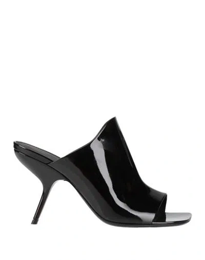 FERRAGAMO FERRAGAMO WOMAN SANDALS BLACK SIZE 6.5 LEATHER