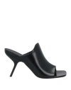 Ferragamo Era Peep Toe Slide Sandal In Black