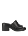 FERRAGAMO FERRAGAMO WOMAN SANDALS BLACK SIZE 8 RUBBER