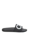 Ferragamo Gancini-print Open-toe Slides