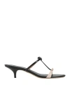 Ferragamo Kitten-heel Sandals With Bow T-strap In Black