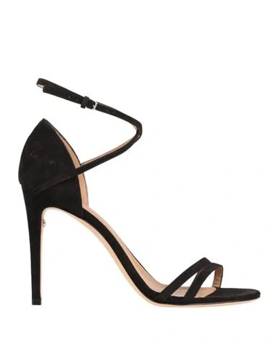 Ferragamo Woman Sandals Black Size 9.5 Soft Leather
