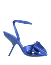Ferragamo Helena Bow Ankle-strap Sandals In Blue