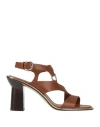 Ferragamo Mapi 85mm Leather Sandals In Brown