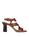 Ferragamo Mapi 85mm Leather Sandals In Brown