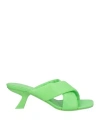Ferragamo Crossover-strap Slider In Green