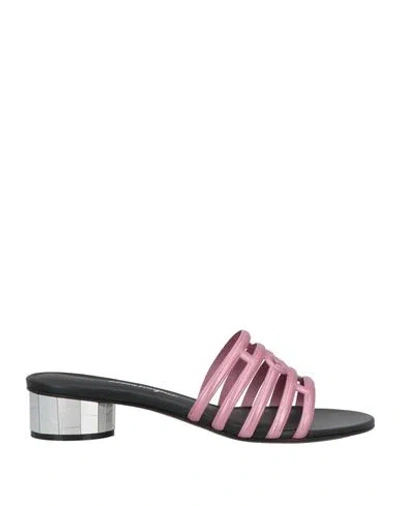Ferragamo Woman Sandals Pink Size 8 Leather