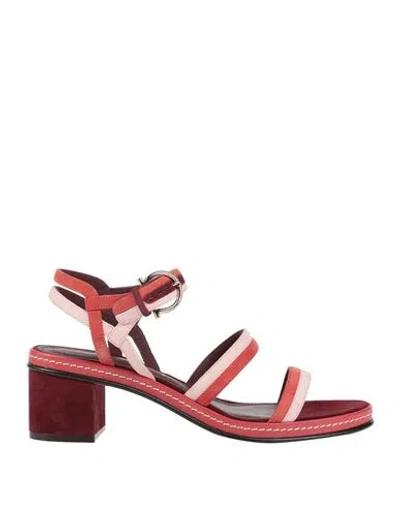 Ferragamo Woman Sandals Pink Size 10 Soft Leather