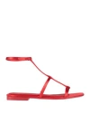 Ferragamo Woman Sandals Red Size 8 Textile Fibers In Red