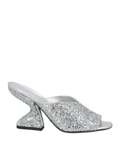 FERRAGAMO FERRAGAMO WOMAN SANDALS SILVER SIZE 8 LEATHER