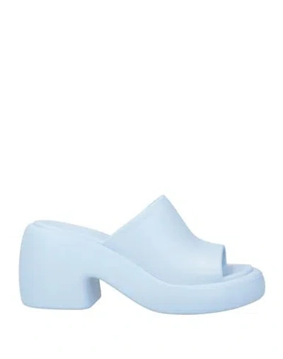 Ferragamo Woman Sandals Sky Blue Size 8 Rubber