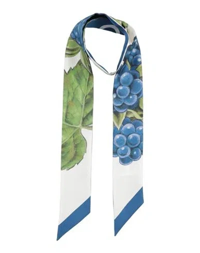 FERRAGAMO FERRAGAMO WOMAN SCARF AZURE SIZE - SILK