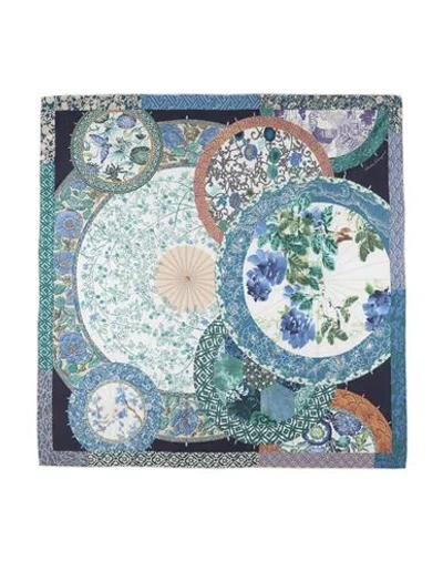 Ferragamo Woman Scarf Azure Size - Silk In Multi