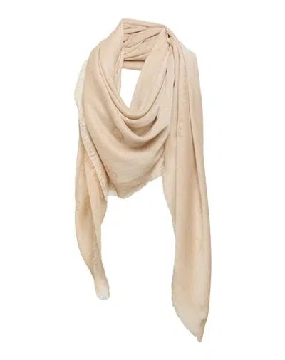 Ferragamo Woman Scarf Beige Size - Cashmere, Cotton In Neutral
