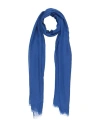 Ferragamo Woman Scarf Blue Size - Modal, Silk In Blue