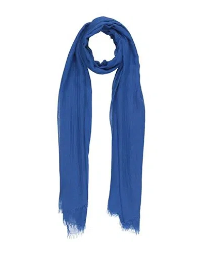 Ferragamo Woman Scarf Blue Size - Modal, Silk