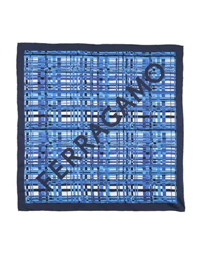 Ferragamo Woman Scarf Blue Size - Silk