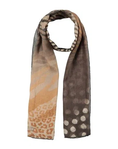 Ferragamo Woman Scarf Brown Size - Modal, Cashmere In Neutral