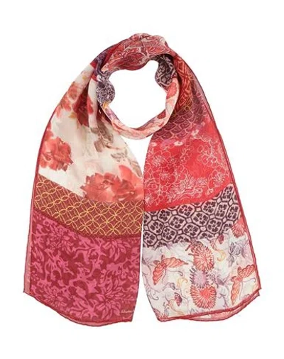 Ferragamo Woman Scarf Burgundy Size - Silk In Red