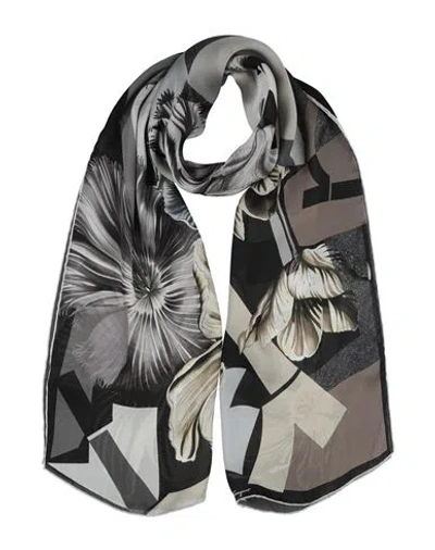 Ferragamo Woman Scarf Grey Size - Silk In Gray