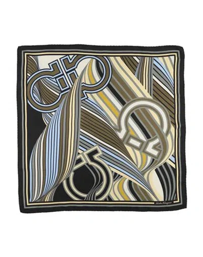 Ferragamo Woman Scarf Military Green Size - Silk In Multi