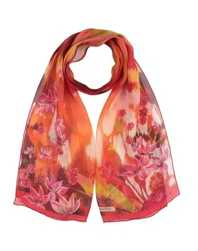 Ferragamo Woman Scarf Orange Size - Silk