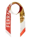 Ferragamo Woman Scarf Rust Size - Silk In Multi