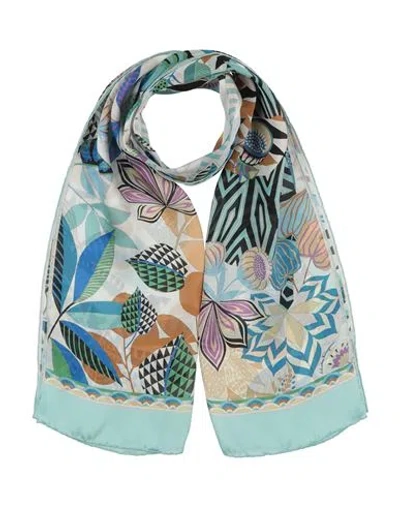 Ferragamo Woman Scarf Sky Blue Size - Silk